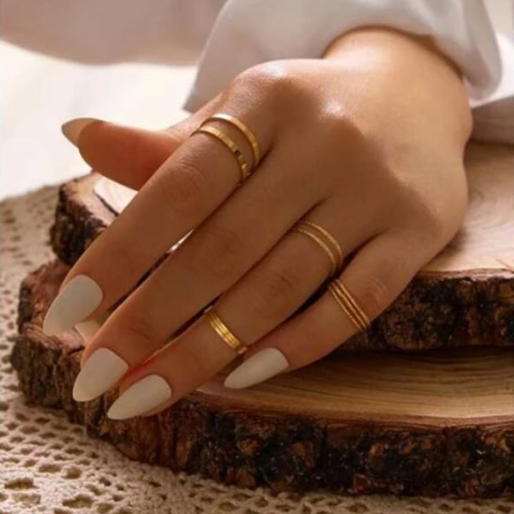 10 pcs golden rings